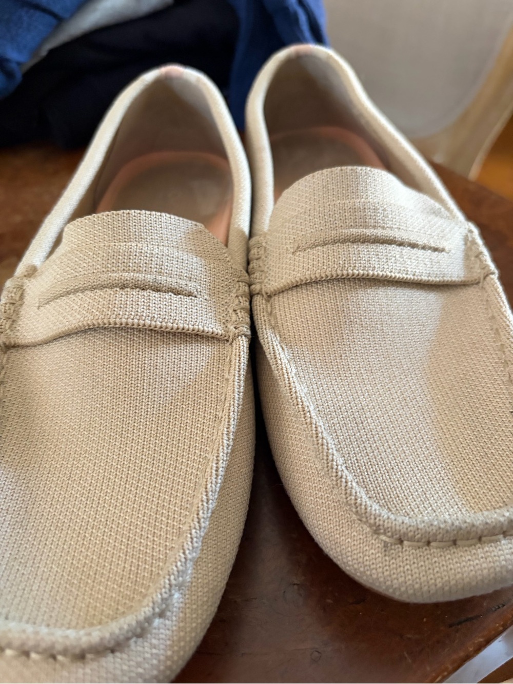 Rothy's Beige Knit Penny Loafers for Women